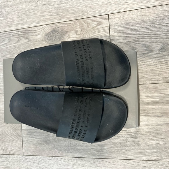 Women’s All Saints Slides Size 8 - Picture 2 of 2